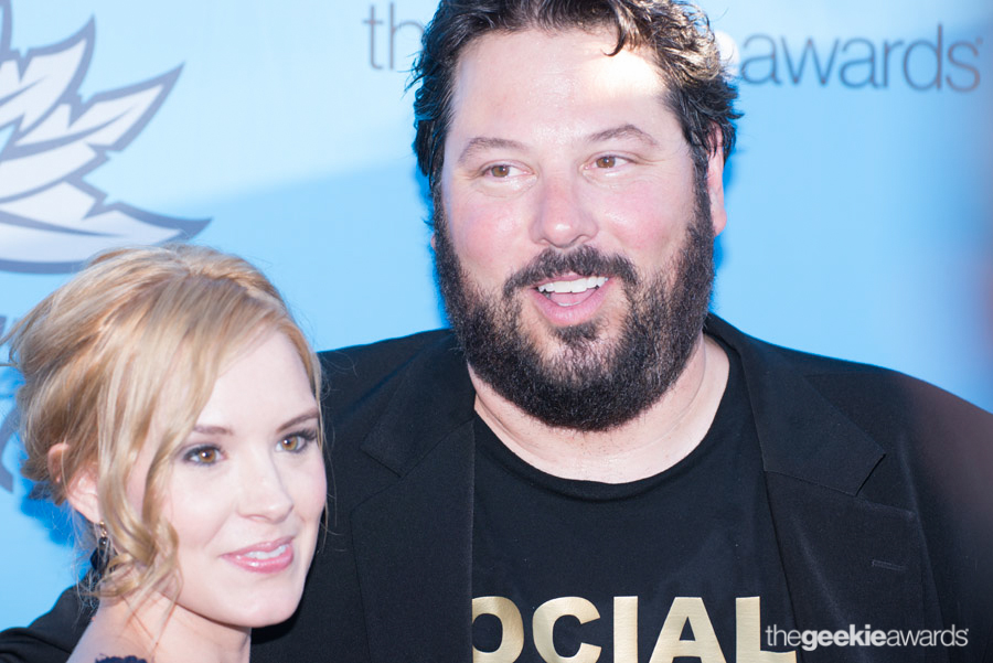 Actress Brea Grant (L) and Actor Greg Grunberg (R) at The Avalon on Sunday, August 17, 2014 in Hollywood, California. (Photo by: Eugene Powers/Geekie Awards)