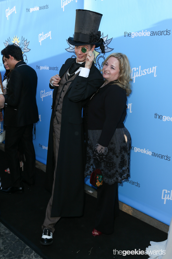Doug Jones (L) and Laurie Jones (R) attend the 2nd Annual Geekie Awards at The Avalon on Sunday, August 17, 2014 in Hollywood, California. (Photo by: Joe Lester/Pressline Photos)