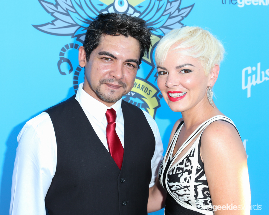 Alexis Cruz (R) attends the 2nd Annual Geekie Awards at The Avalon on Sunday, August 17, 2014 in Hollywood, California. (Photo by: Joe Lester/Pressline Photos)
